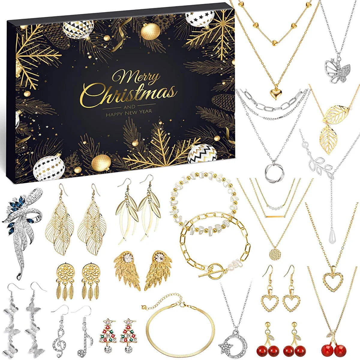 LuxuriaGift | Elegant Luxury Gold Advent Calendar with 24 Surprising Treats 0