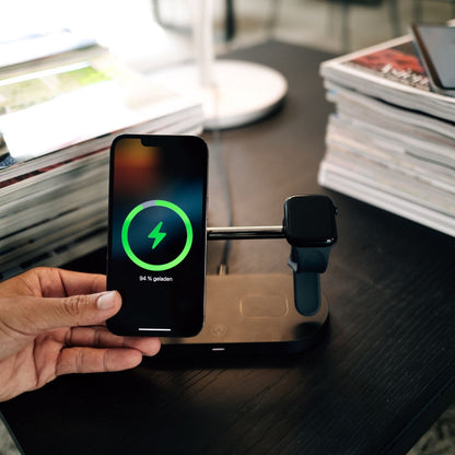3-in-1 Wireless Charger for Smartphone, Smartwatch, and Earbuds – Fast Charging Station with Modern Design-6
