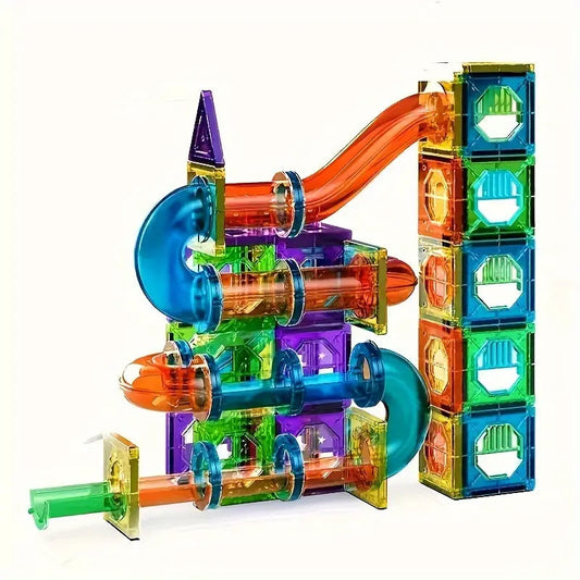 Magnetic Building Blocks Set with LED Lights – 69-Piece Educational Toy for Kids 0
