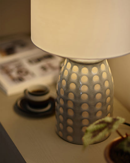 CeramLuxe – Lampada da Tavolo Classica con Tocco Artistico