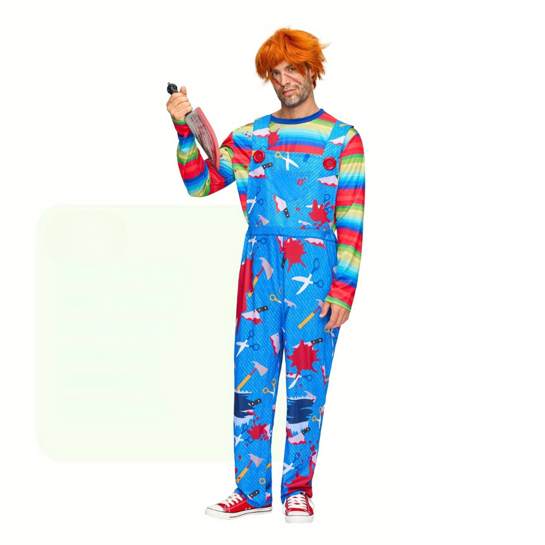 Men's Creepy Killer Halloween Costume | Scary Horror Outfit 0