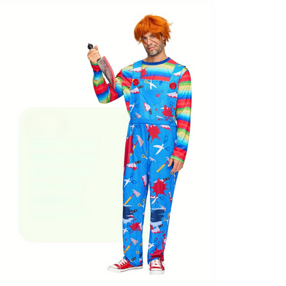 Men's Creepy Killer Halloween Costume | Scary Horror Outfit 0