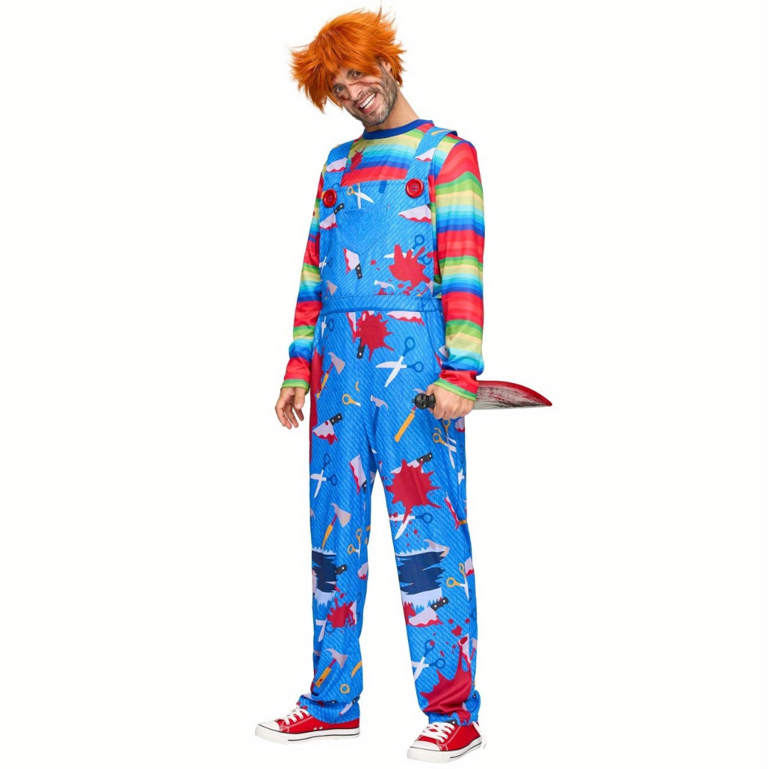 Men's Creepy Killer Halloween Costume | Scary Horror Outfit 1