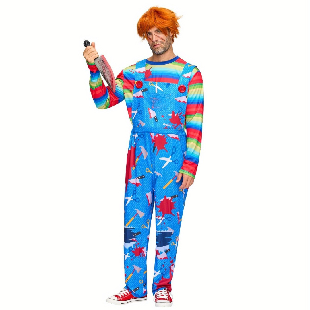 Men's Creepy Killer Halloween Costume | Scary Horror Outfit 2