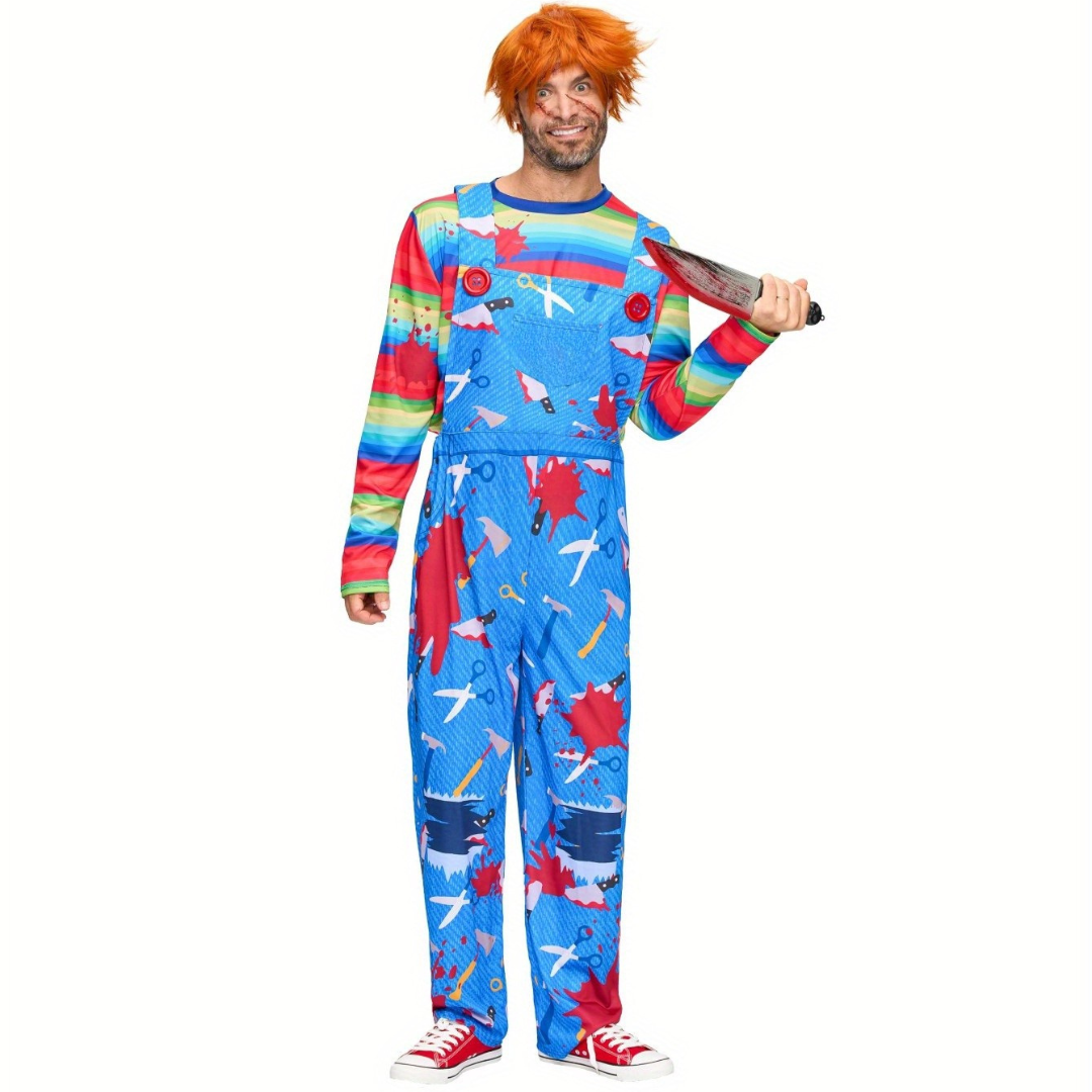 Men's Creepy Killer Halloween Costume | Scary Horror Outfit 3