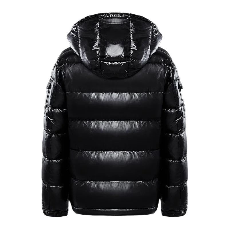 Men's Down Puffer Jacket, Lightweight Insulated Winter Coat with Water-Repellent Exterior and Adjustable Hood 1