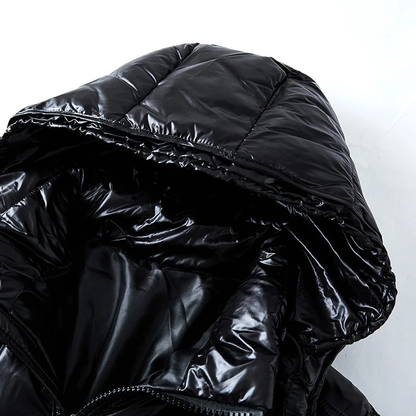 Men's Down Puffer Jacket, Lightweight Insulated Winter Coat with Water-Repellent Exterior and Adjustable Hood 2