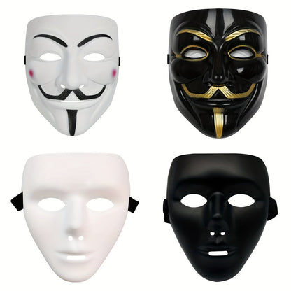 Men’s Full Face Plastic Halloween Mask | Anonymous Cosplay 4
