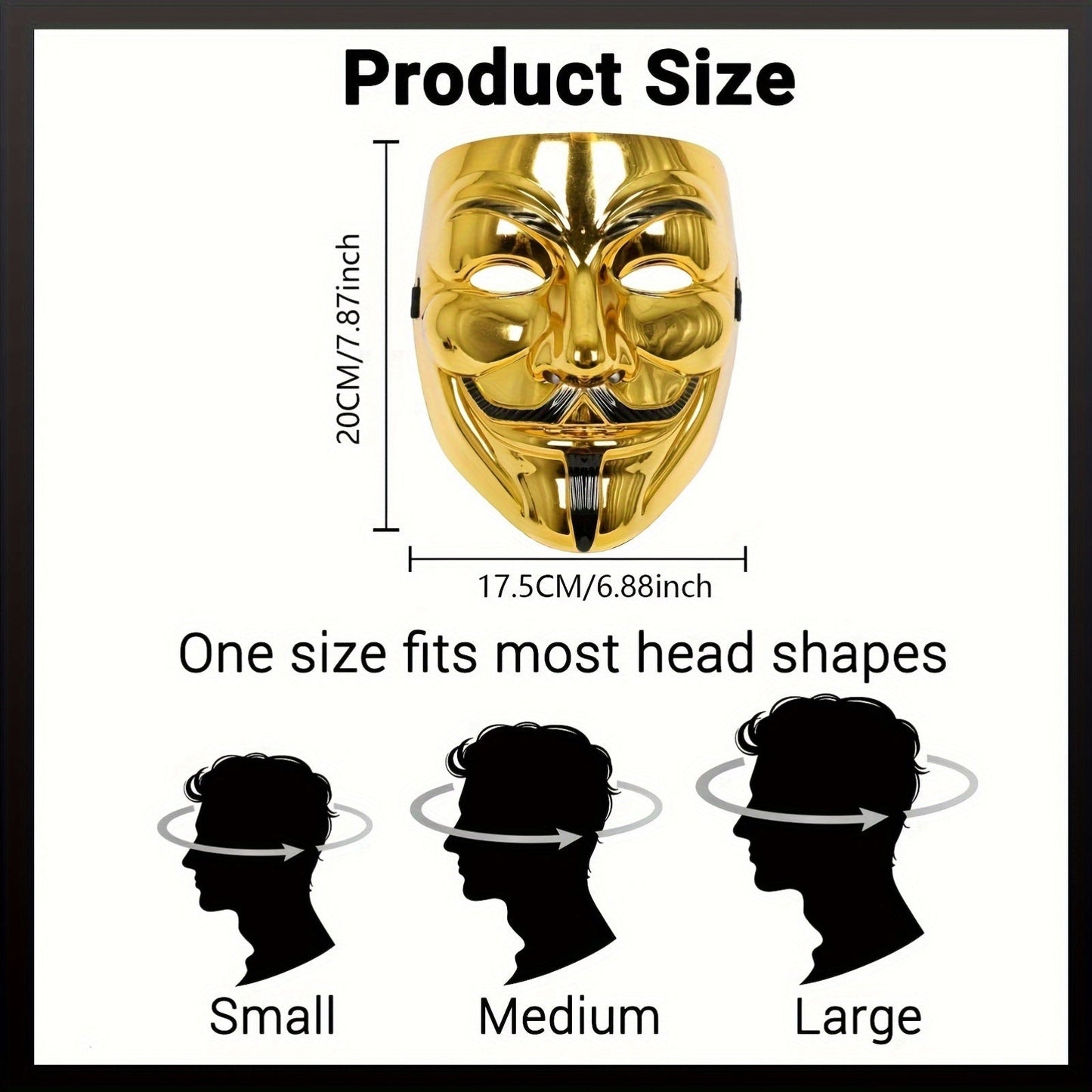 Men’s Full Face Plastic Halloween Mask | Anonymous Cosplay 7