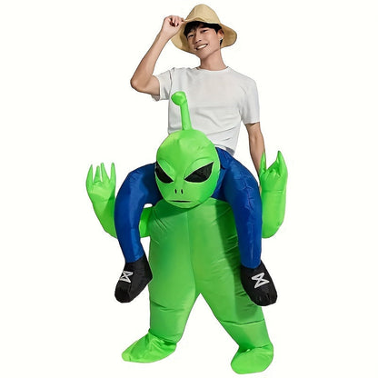 Men’s Funny Inflatable Halloween Alien Costume | Ride On Illusion 0