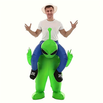 Men’s Funny Inflatable Halloween Alien Costume | Ride On Illusion 1