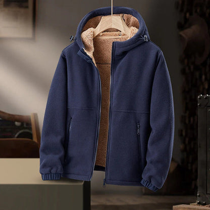 Men's Hooded Fleece Jacket with Sherpa Lining – Warm Casual Winter Jacket for Comfort 3