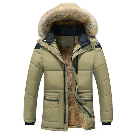Men's Hooded Winter Puffer Jacket - Insulated, Warm, Regular Fit for Cold Weather 0