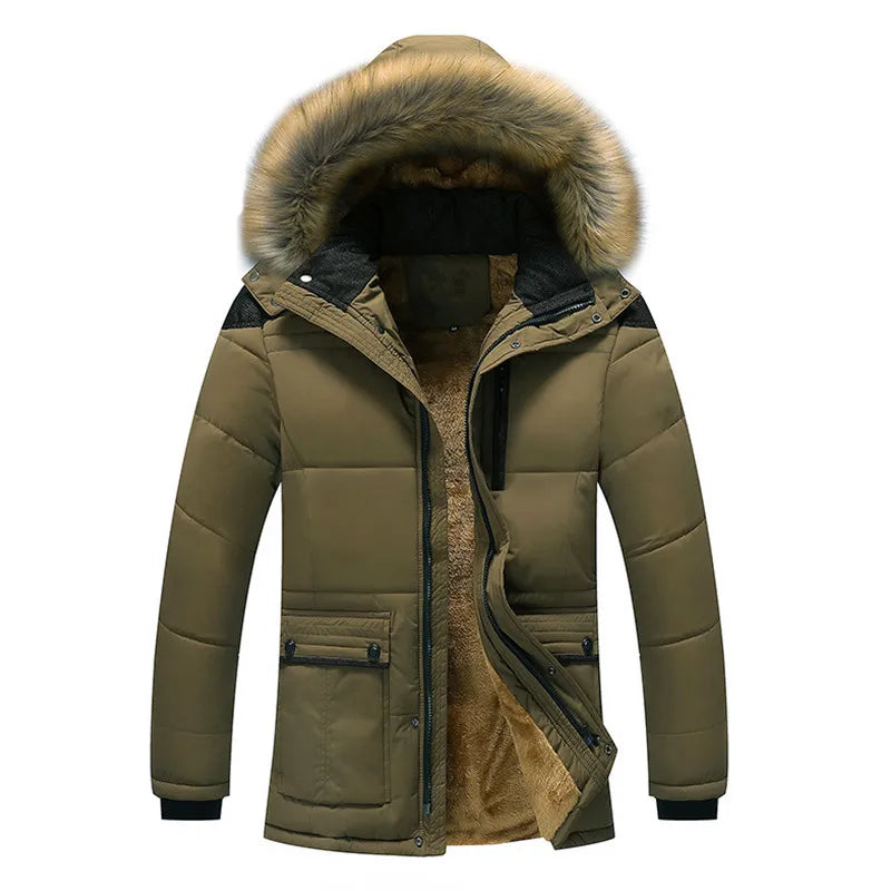 Men's Hooded Winter Puffer Jacket - Insulated, Warm, Regular Fit for Cold Weather 1