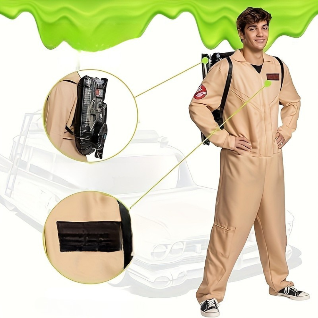 Men's Long Sleeve Utility Halloween Costume Jumpsuit | Zip Up 2