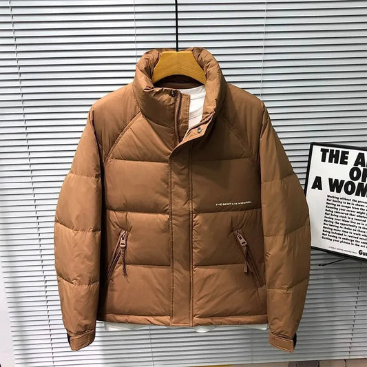 Men's Thick Padded Down Jacket – Lightweight Insulated Winter Coat for Casual Style 0