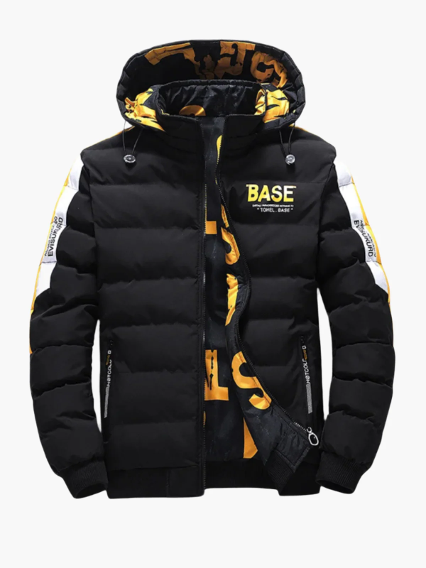 Men's Water-Resistant Quilted Puffer Jacket with Hood - Regular Fit Winter Coat for Urban Style 3