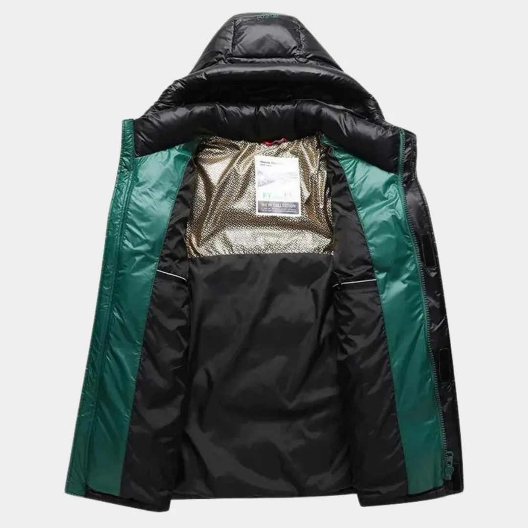 Men's Winter Warm Hooded Puffer Jacket | Zipper 1