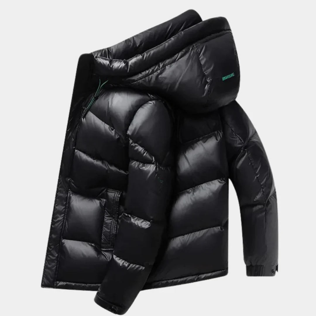 Men's Winter Warm Hooded Puffer Jacket | Zipper 3