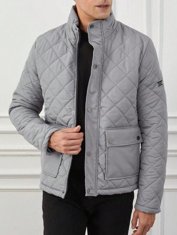 Men's winter quilted jacket | Long sleeve 1