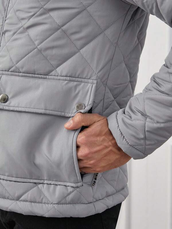Men's winter quilted jacket | Long sleeve 4