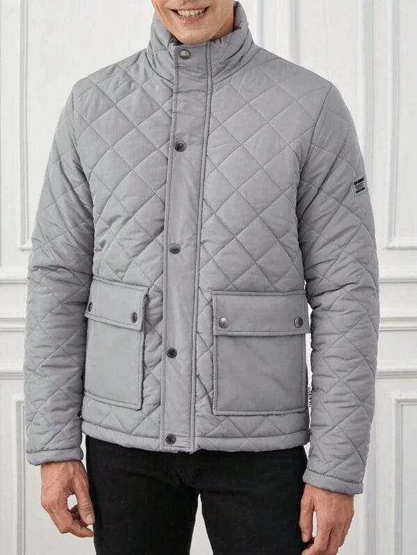 Men's winter quilted jacket | Long sleeve 5