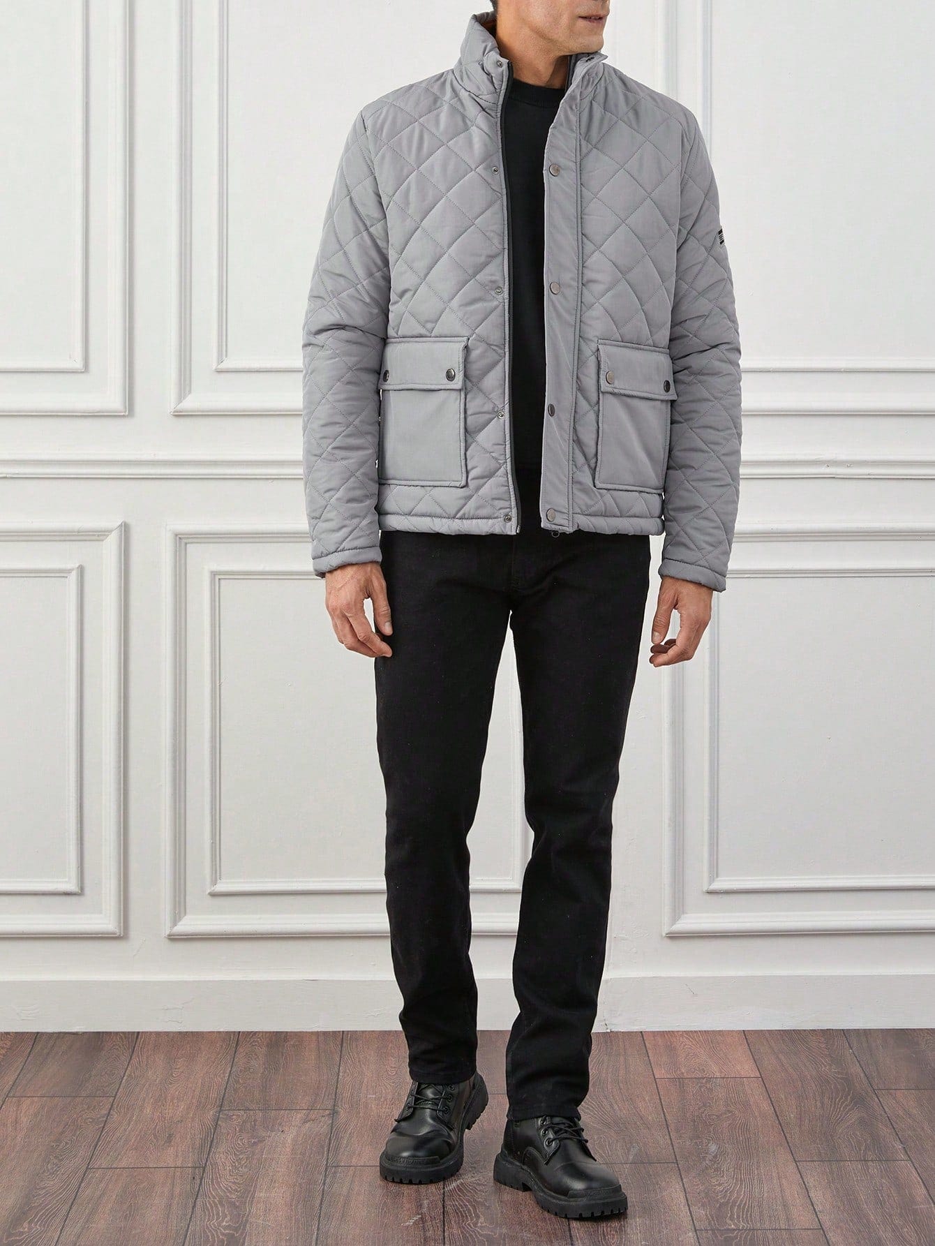 Men's winter quilted jacket | Long sleeve 6