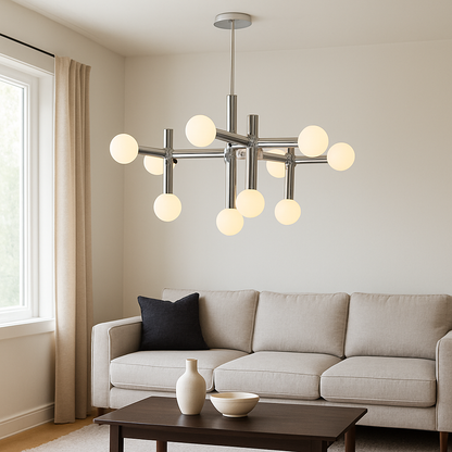 Metal Bauhaus chandelier 1