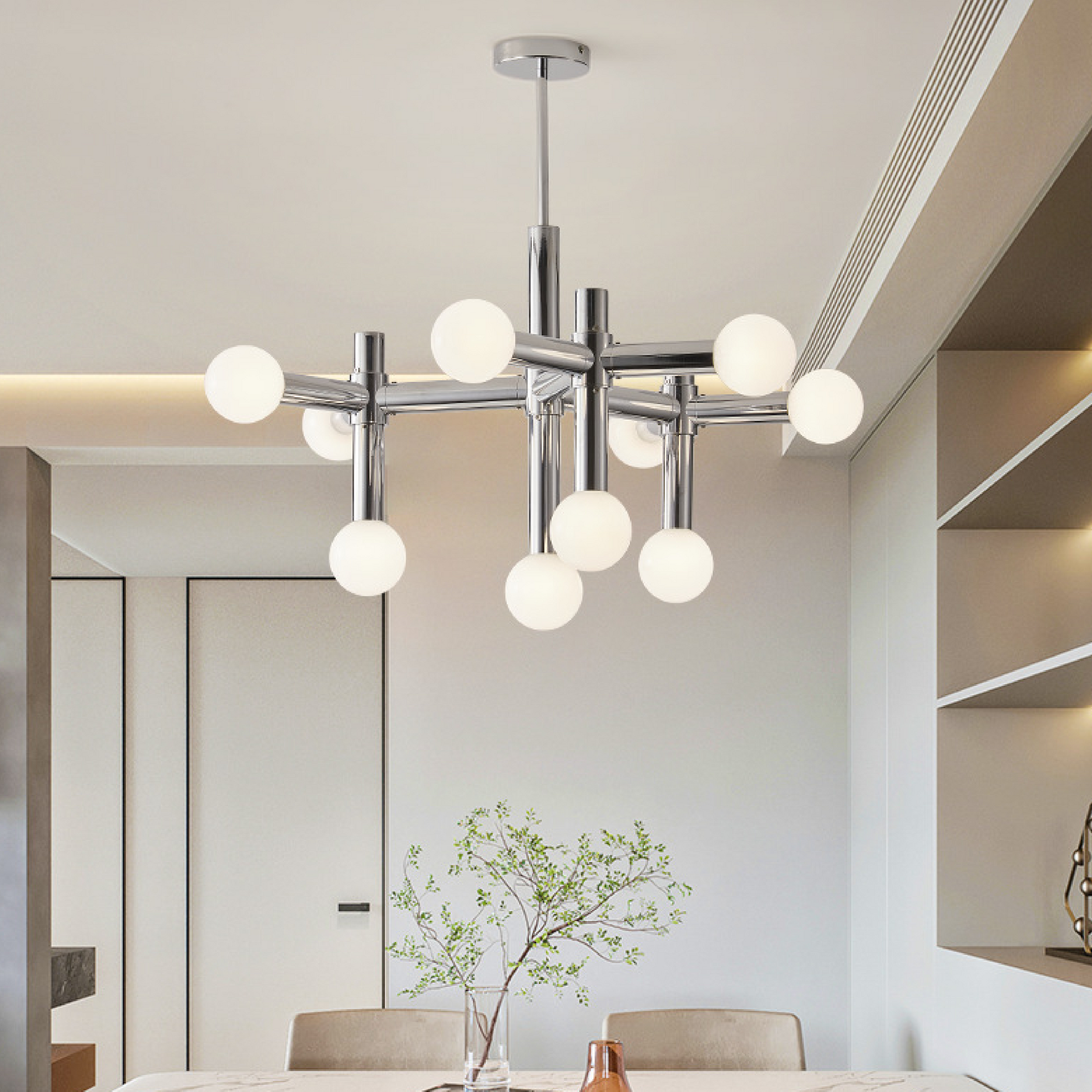 Metal Bauhaus chandelier 4