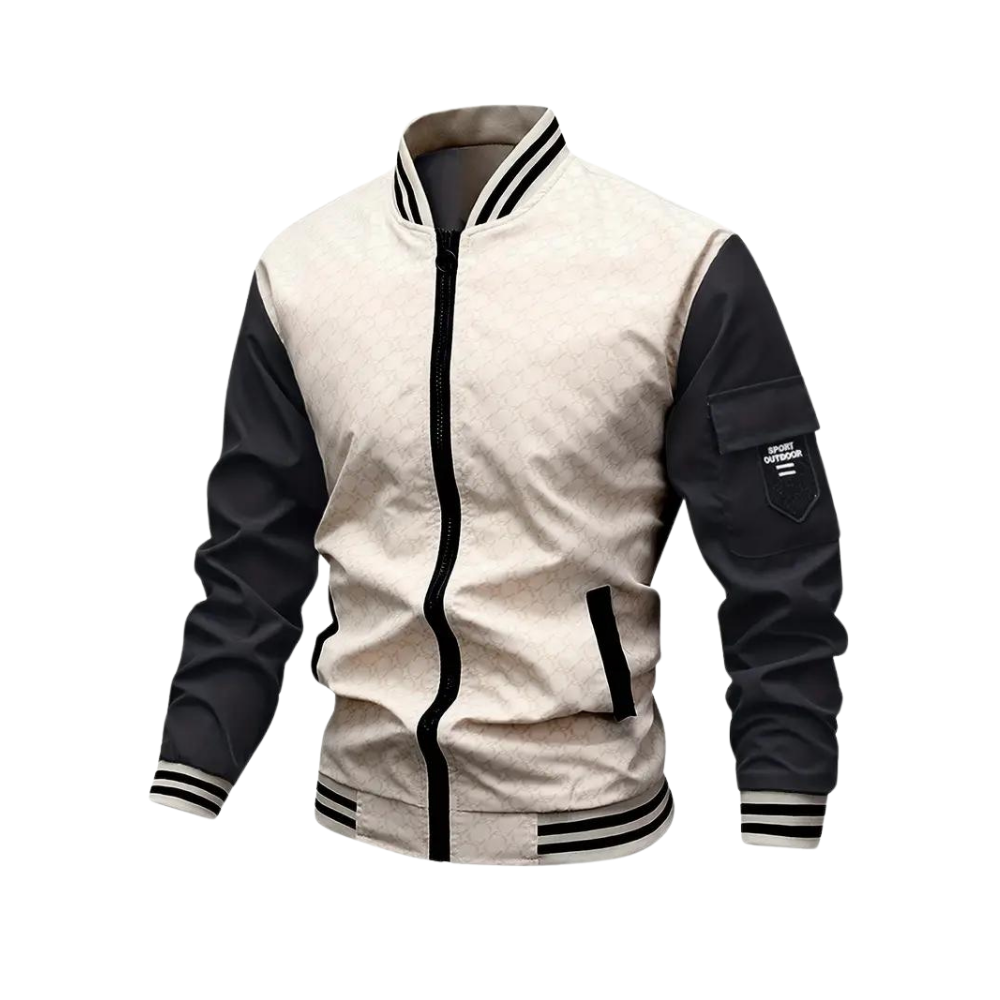 Milan | Men's autumn bomber jacket with two-tone design 0