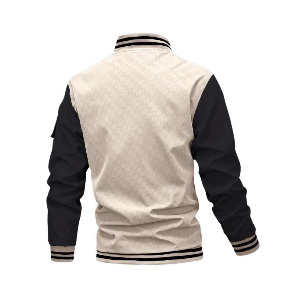 Milan | Men's autumn bomber jacket with two-tone design 4