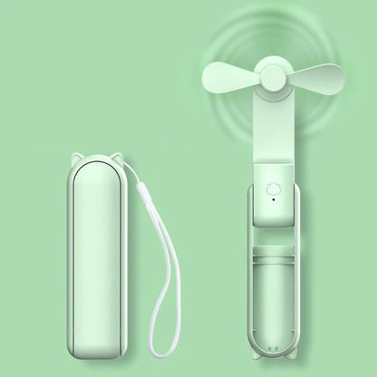 Mini hand fan Breezella | USB rechargeable | 3 speeds | Foldable & Powerbank function | 2000mAh battery 0