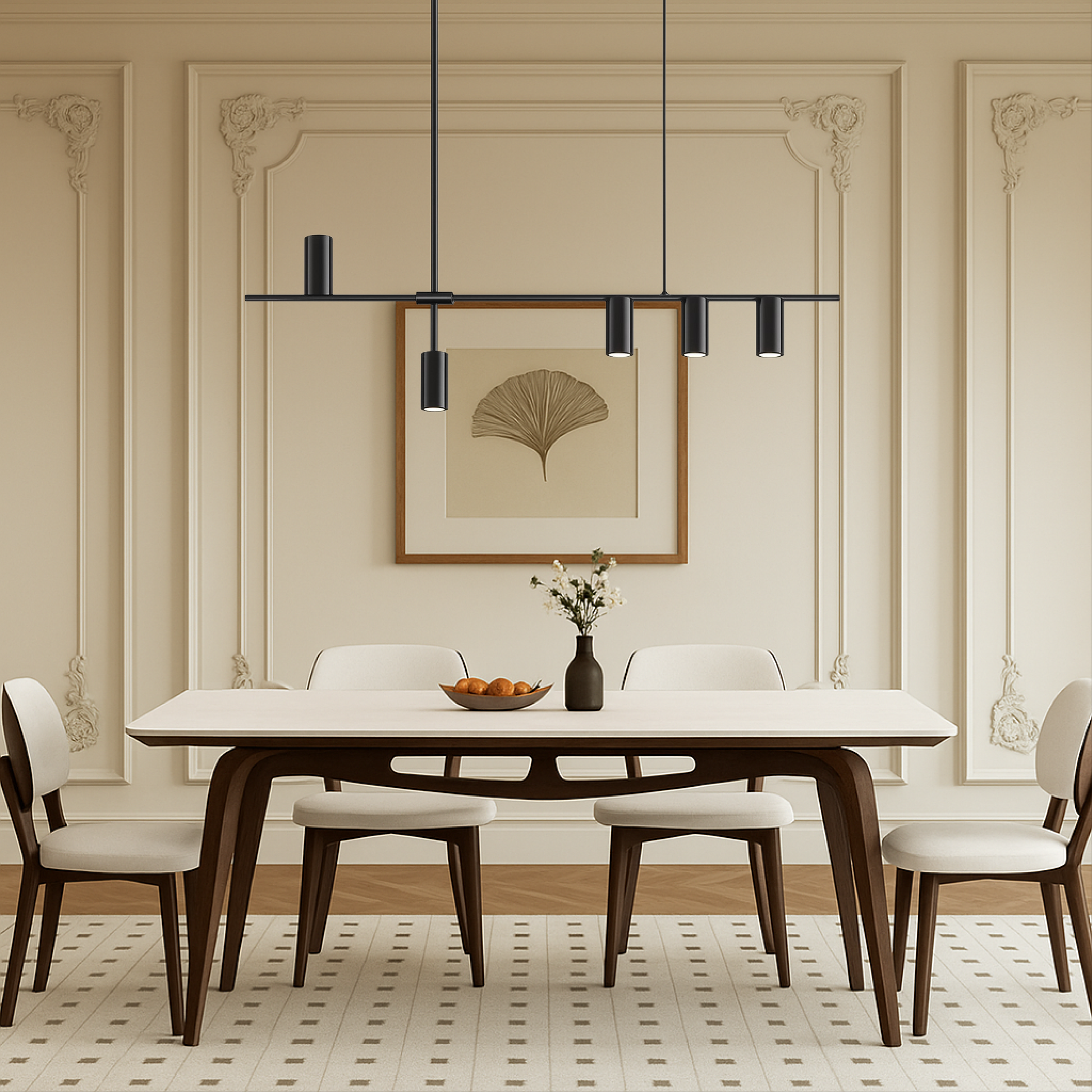 Minimalist black kitchen pendant lamp 2