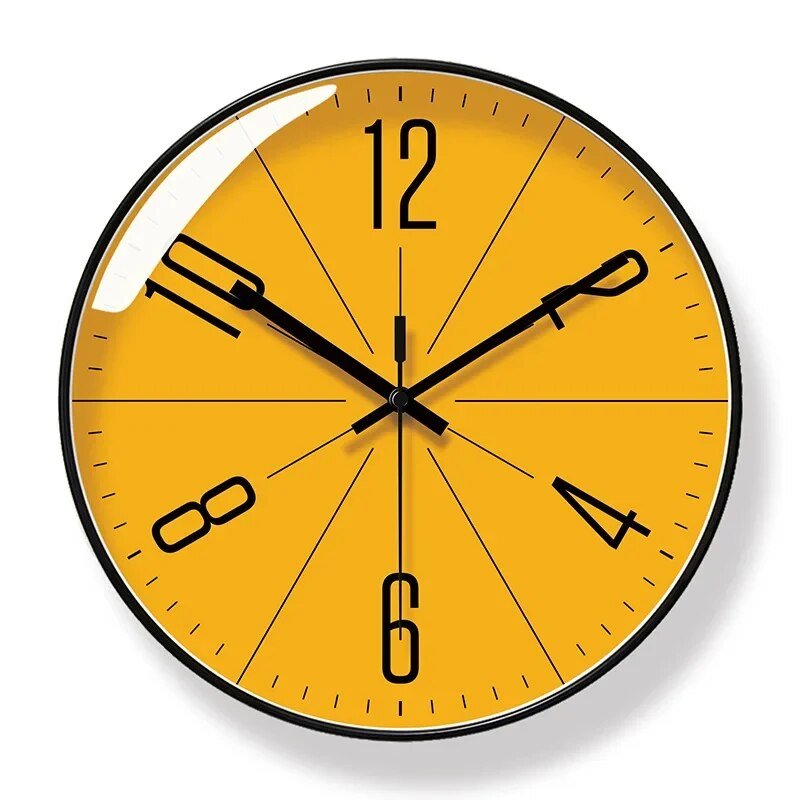 Modern Wall Clock in Black - Minimalist Nordic Design for Home and Office Decor 0