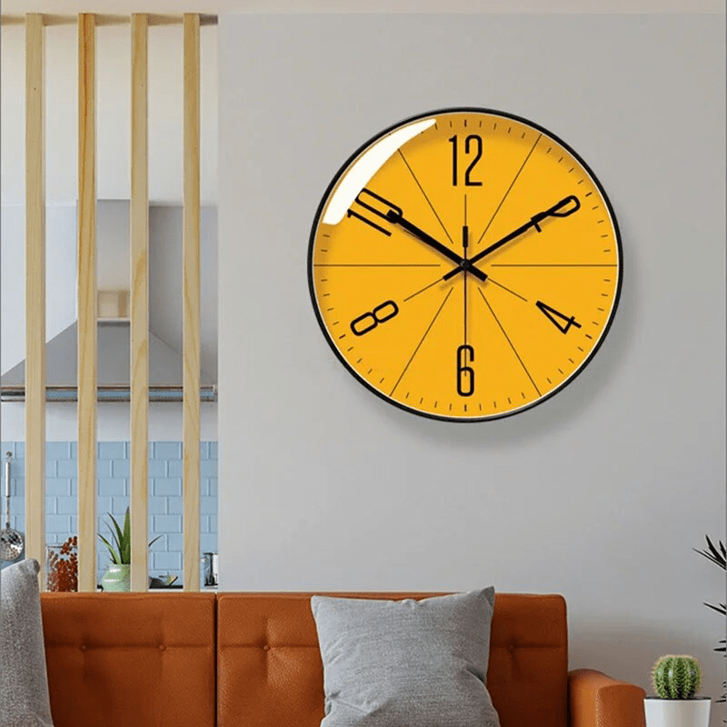 Modern Wall Clock in Black - Minimalist Nordic Design for Home and Office Decor 2