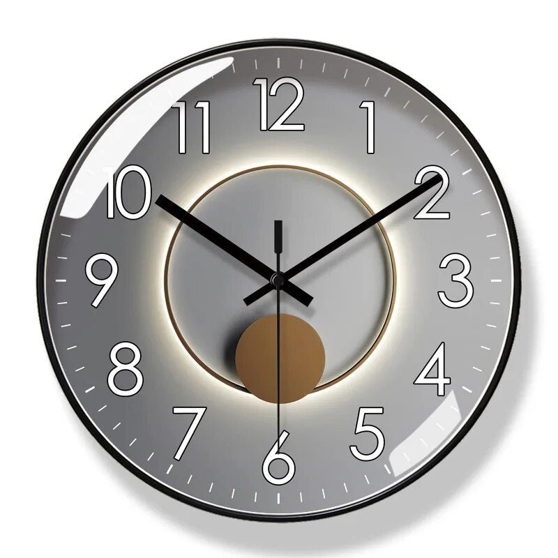 Modern Wall Clock in Black - Minimalist Nordic Design for Home and Office Decor 8