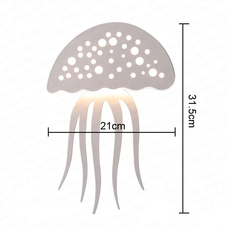 CoralGlimmer – Underwater Jellyfish Wall Lamp