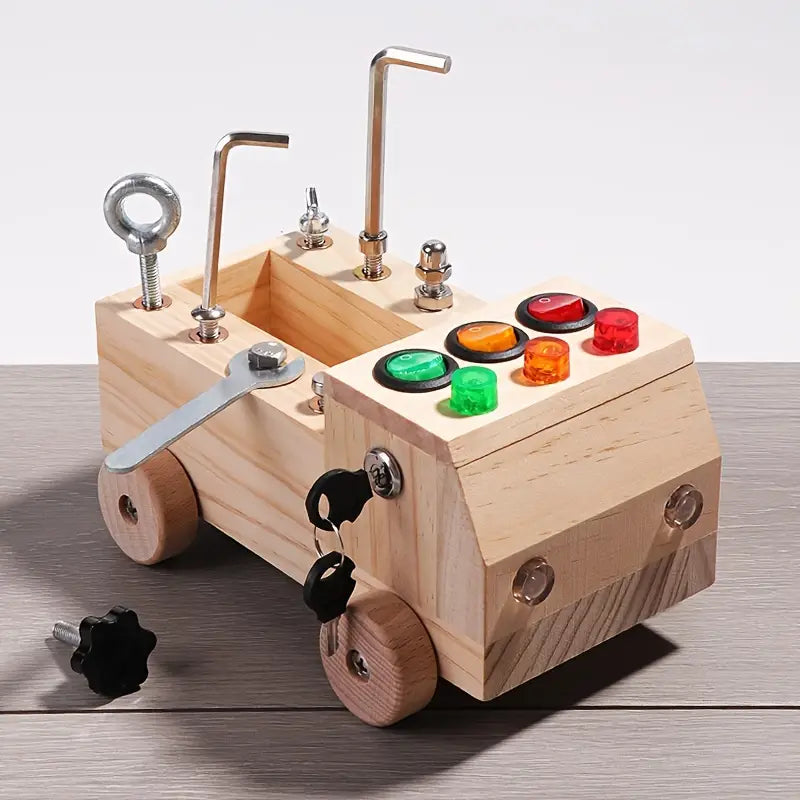 Montessori Busy Board - Interactive Educational Toy for Fine Motor Skills & Cognitive Development, 3-12 Years 5