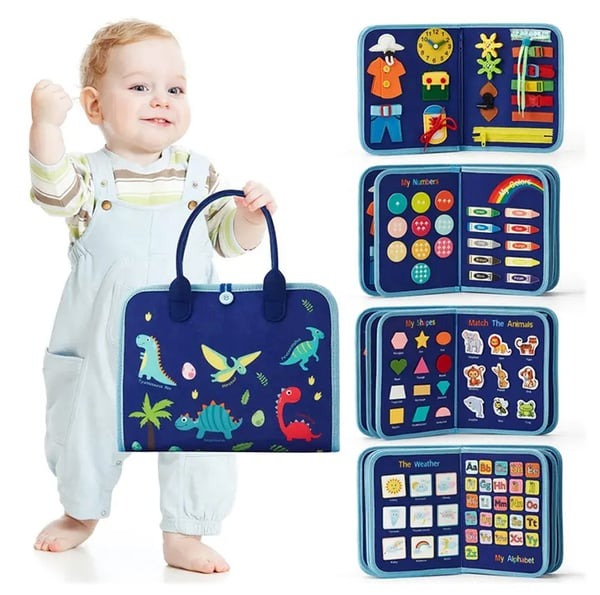 Montessori Educational Book for Kids – Interactive Felt Learning Tool for Motor Skills Development 0