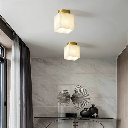 MoonAura – Alabaster Ceiling Pendant