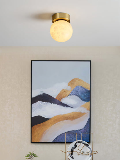 MoonAura – Alabaster Ceiling Pendant