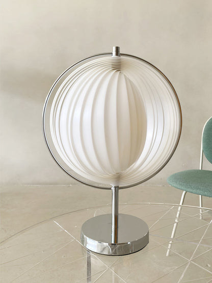SpinAura – Elegant Chrome Desk Lamp