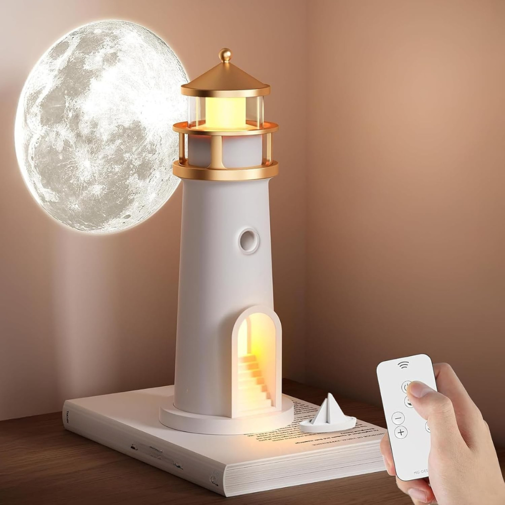 Moon Lamp Night Light Lighthouse Design Bedroom Decor 1