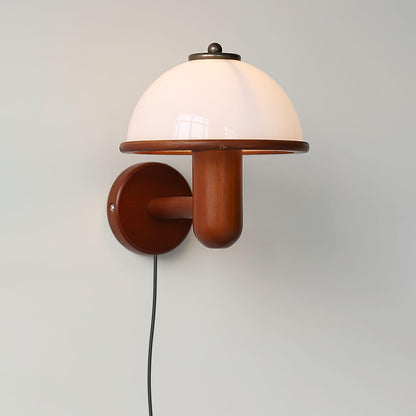 MushroomBeam – Natural Wood Wall Lamp