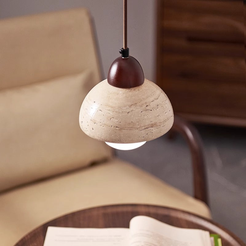 Mushroom stone pendant lamp 1