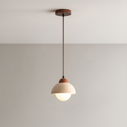 Mushroom stone pendant lamp 2