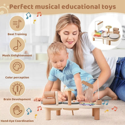 Musical Wooden Toy Set for Babies – Colorful Xylophone and Instruments for 12 Months and Up 6