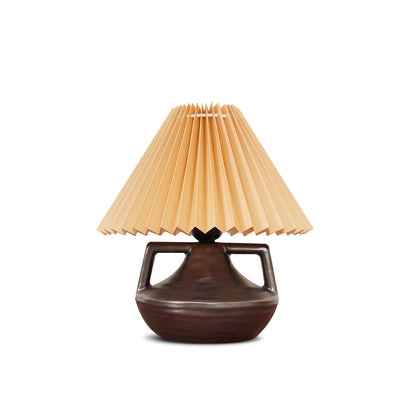 GentleNavia - Table Lamp with Elegant Pleated Shade and Soft Glow