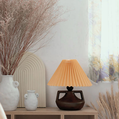 GentleNavia - Table Lamp with Elegant Pleated Shade and Soft Glow