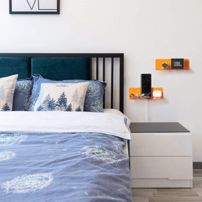 NeonAura | Vibrant Modern Acrylic Floating Shelf Set 4